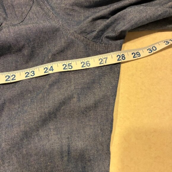 Charter Club Women's Light-Wash Cotton Blue Chambray Denim Blazer Jacket Sz 24W - Picture 11 of 12